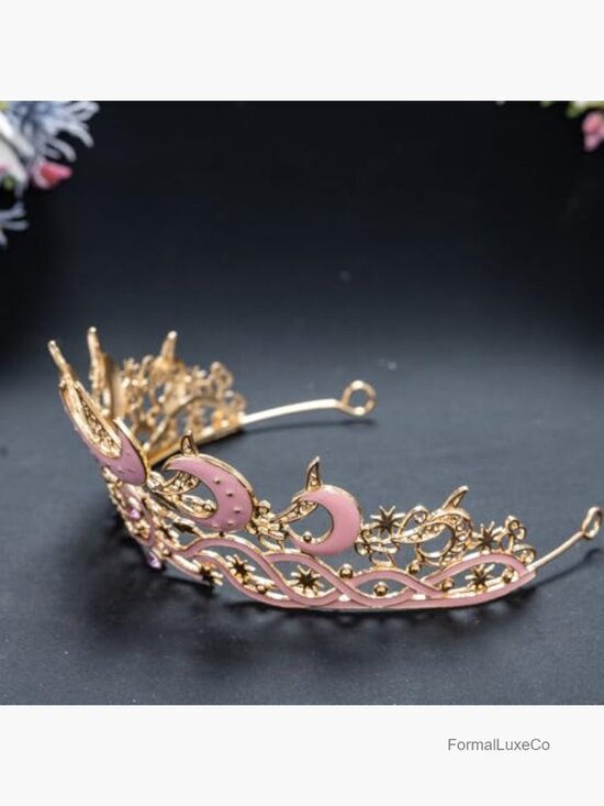 Celestial Queen Rhinestone Crown Tiara Headpiece Cosplay Bridal